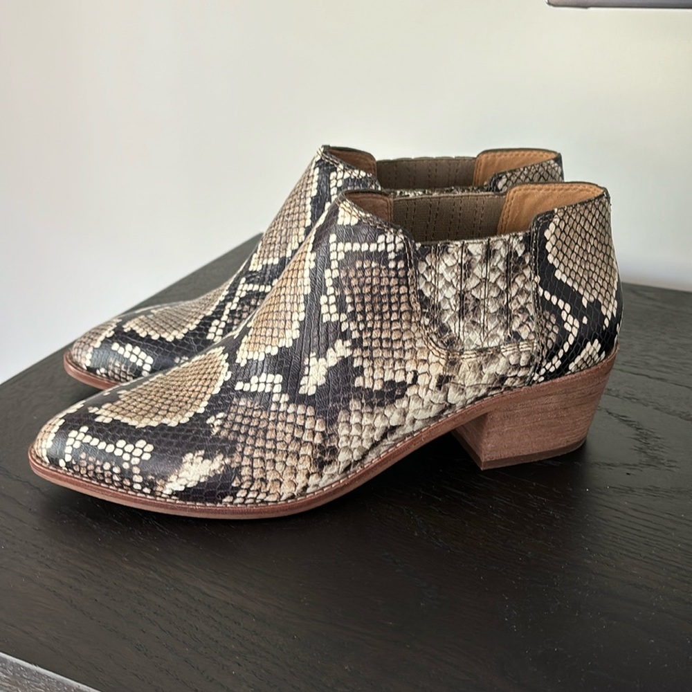 Madewell snakeskin bootie